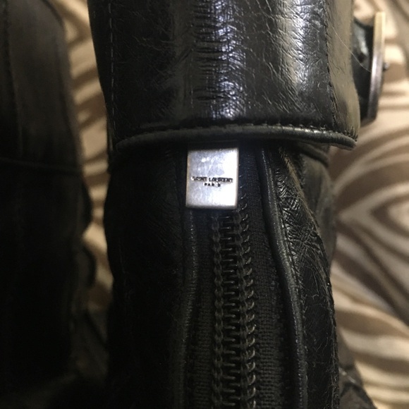 SAINT LAURENT Miles 30 Zip Eel Skin Boots - Picture 6 of 10
